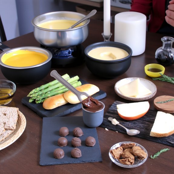 cheese chocolate oil selection