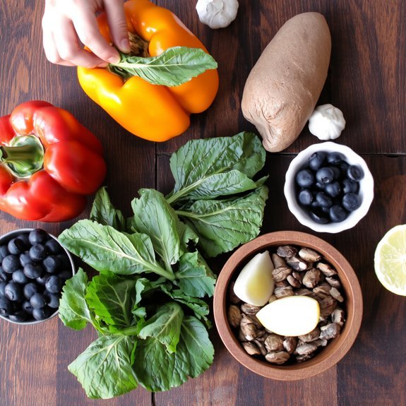 colorful nutrient rich superfoods