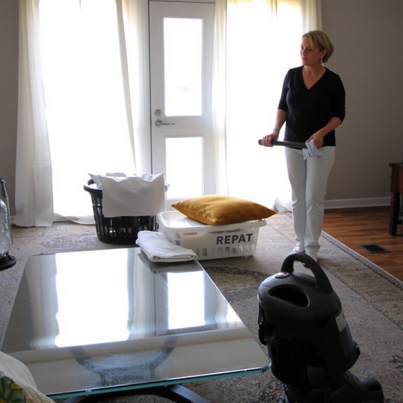 declutter high traffic areas quickly