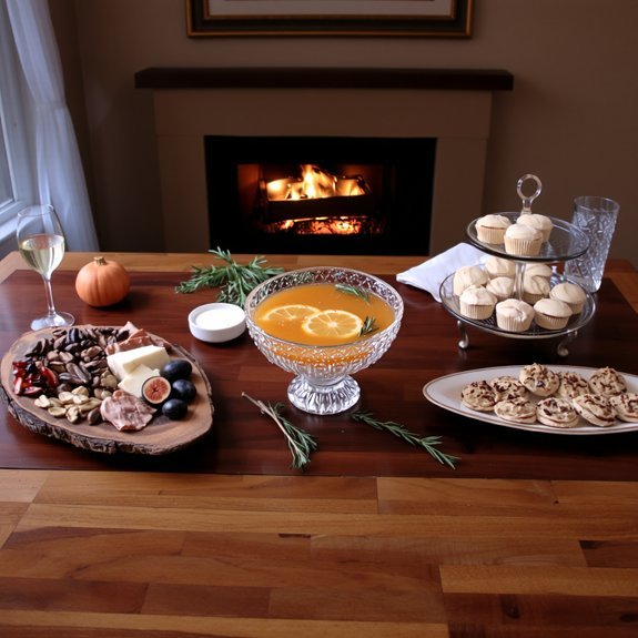 inviting food and drinks