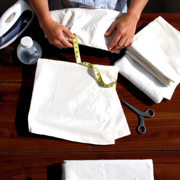 wash cut measure fabric